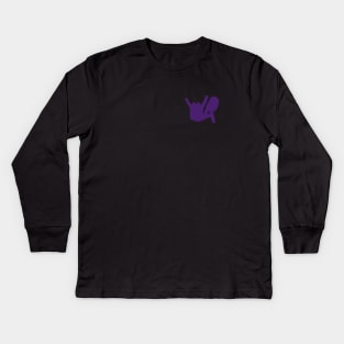 Small LA Rocks Silhouette, Purple Kids Long Sleeve T-Shirt